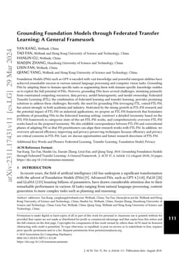 Grounding Foundation Models through Federated Transfer Learning: A
  General Framework