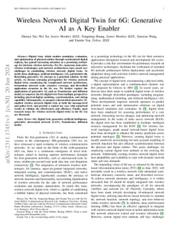 Wireless Network Digital Twin for 6G: Generative AI as A Key Enabler