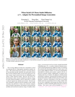 When StyleGAN Meets Stable Diffusion: a $\mathscr{W}_+$ Adapter for
  Personalized Image Generation