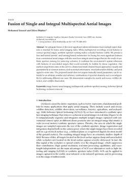 Fusion of Single and Integral Multispectral Aerial Images