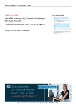 Spinal Muscle Atrophy Disease Modelling as Bayesian Network