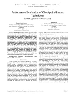 Performance Evaluation of Checkpoint/Restart Techniques
