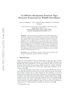 An Efficient Illumination Invariant Tiger Detection Framework for
  Wildlife Surveillance