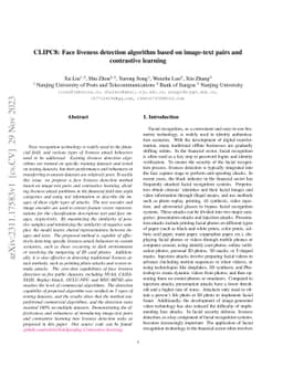 CLIPC8: Face liveness detection algorithm based on image-text pairs and
  contrastive learning