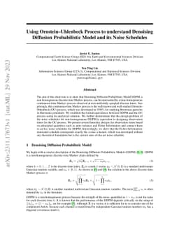 Using Ornstein-Uhlenbeck Process to understand Denoising Diffusion
  Probabilistic Model and its Noise Schedules