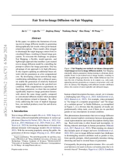 Fair Text-to-Image Diffusion via Fair Mapping