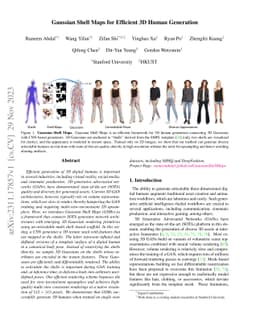 Gaussian Shell Maps for Efficient 3D Human Generation