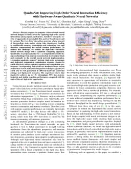 QuadraNet: Improving High-Order Neural Interaction Efficiency with
  Hardware-Aware Quadratic Neural Networks