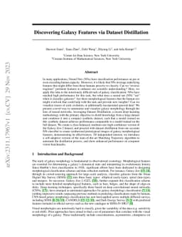 Discovering Galaxy Features via Dataset Distillation