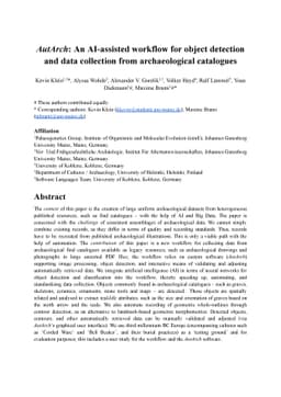 AutArch: An AI-assisted workflow for object detection and automated recording in archaeological catalogues