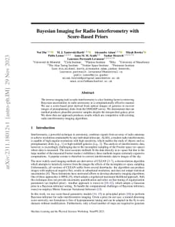 Bayesian Imaging for Radio Interferometry with Score-Based Priors