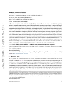 Making Data Work Count