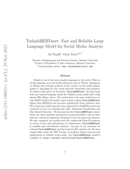 TurkishBERTweet: Fast and Reliable Large Language Model for Social Media
  Analysis