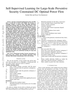Self-Supervised Learning for Large-Scale Preventive Security Constrained
  DC Optimal Power Flow