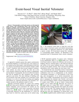 Event-based Visual Inertial Velometer