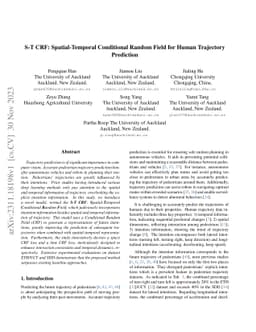S-T CRF: Spatial-Temporal Conditional Random Field for Human Trajectory
  Prediction