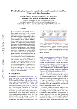 INarIG: Iterative Non-autoregressive Instruct Generation Model For
  Word-Level Auto Completion