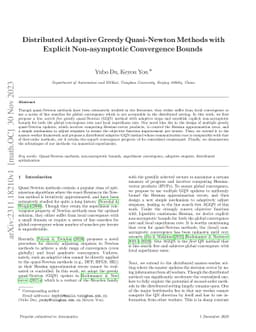 Distributed Adaptive Greedy Quasi-Newton Methods with Explicit
  Non-asymptotic Convergence Bounds