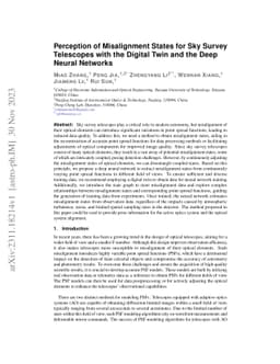 Perception of Misalignment States for Sky Survey Telescopes with the
  Digital Twin and the Deep Neural Networks