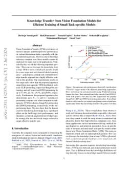 Knowledge Transfer from Vision Foundation Models for Efficient Training
  of Small Task-specific Models