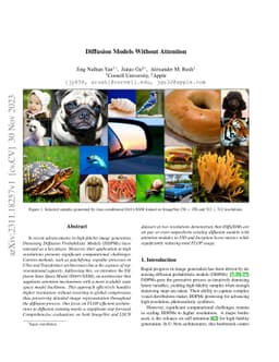 Diffusion Models Without Attention