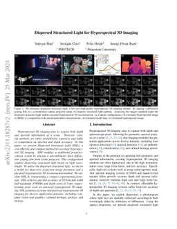Dispersed Structured Light for Hyperspectral 3D Imaging