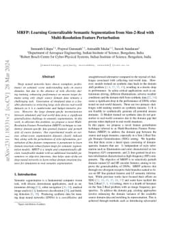 MRFP: Learning Generalizable Semantic Segmentation from Sim-2-Real with
  Multi-Resolution Feature Perturbation