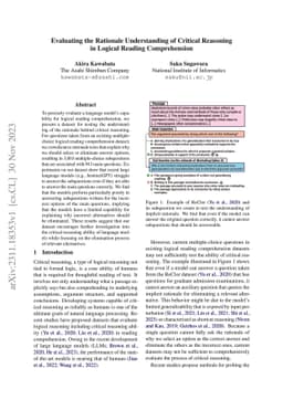 Evaluating the Rationale Understanding of Critical Reasoning in Logical
  Reading Comprehension