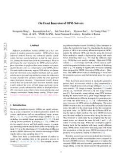 On Exact Inversion of DPM-Solvers