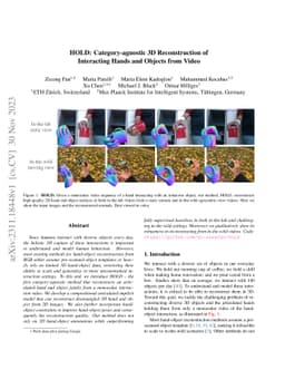 HOLD: Category-agnostic 3D Reconstruction of Interacting Hands and
  Objects from Video