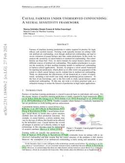 Causal Fairness under Unobserved Confounding: A Neural Sensitivity
  Framework