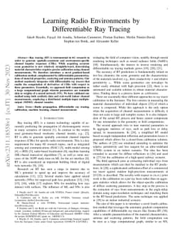 Learning Radio Environments by Differentiable Ray Tracing
