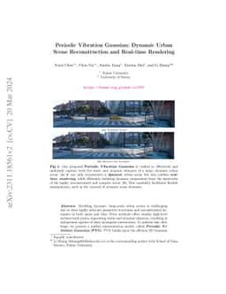 Periodic Vibration Gaussian: Dynamic Urban Scene Reconstruction and
  Real-time Rendering