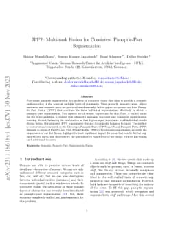 JPPF: Multi-task Fusion for Consistent Panoptic-Part Segmentation