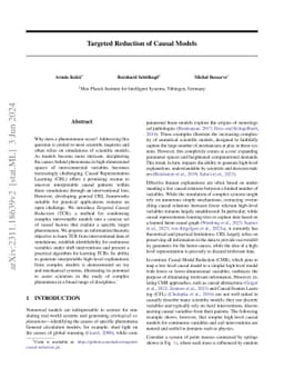 Targeted Reduction of Causal Models
