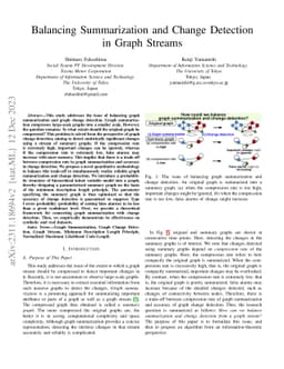Balancing Summarization and Change Detection in Graph Streams