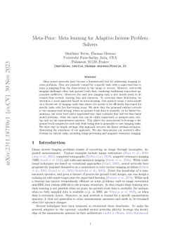 Meta-Prior: Meta learning for Adaptive Inverse Problem Solvers