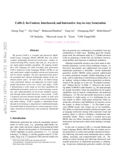 CoDi-2: In-Context, Interleaved, and Interactive Any-to-Any Generation