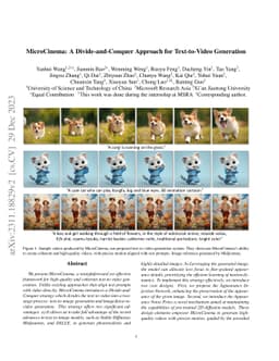 MicroCinema: A Divide-and-Conquer Approach for Text-to-Video Generation
