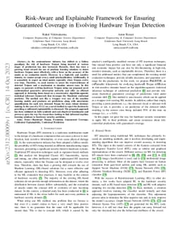 Risk-Aware and Explainable Framework for Ensuring Guaranteed Coverage in
  Evolving Hardware Trojan Detection