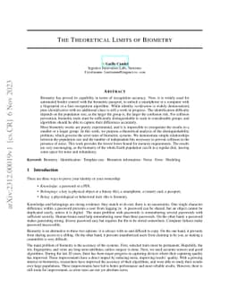 The theoretical limits of biometry