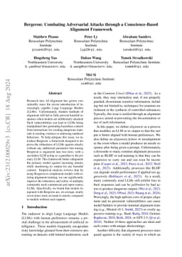 Bergeron: Combating Adversarial Attacks through a Conscience-Based
  Alignment Framework