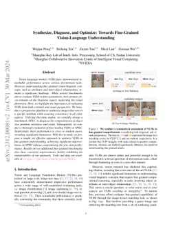 Synthesize, Diagnose, and Optimize: Towards Fine-Grained Vision-Language
  Understanding