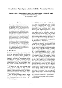 PsyAttention: Psychological Attention Model for Personality Detection