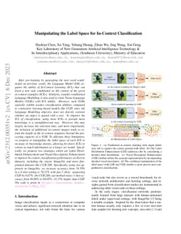 Manipulating the Label Space for In-Context Classification