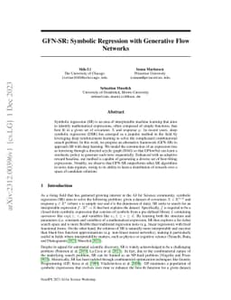 GFN-SR: Symbolic Regression with Generative Flow Networks