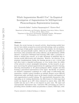 Which Augmentation Should I Use? An Empirical Investigation of
  Augmentations for Self-Supervised Phonocardiogram Representation Learning