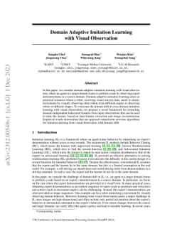 Domain Adaptive Imitation Learning with Visual Observation