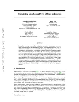 Explaining Knock-on Effects of Bias Mitigation