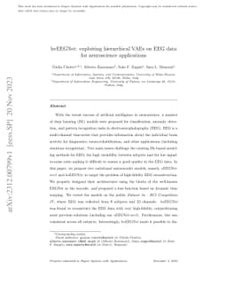 hvEEGNet: exploiting hierarchical VAEs on EEG data for neuroscience
  applications